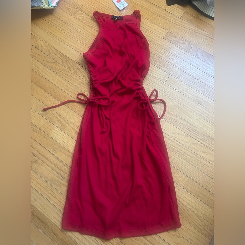 Red Cut-out Summer Dress